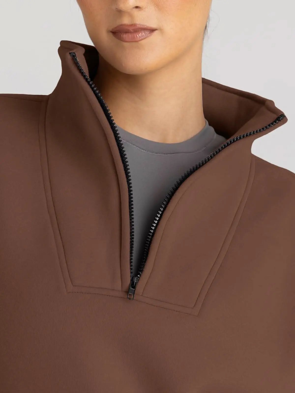 Oversized Half Zip Sweatshirt Cozy by Love Salve