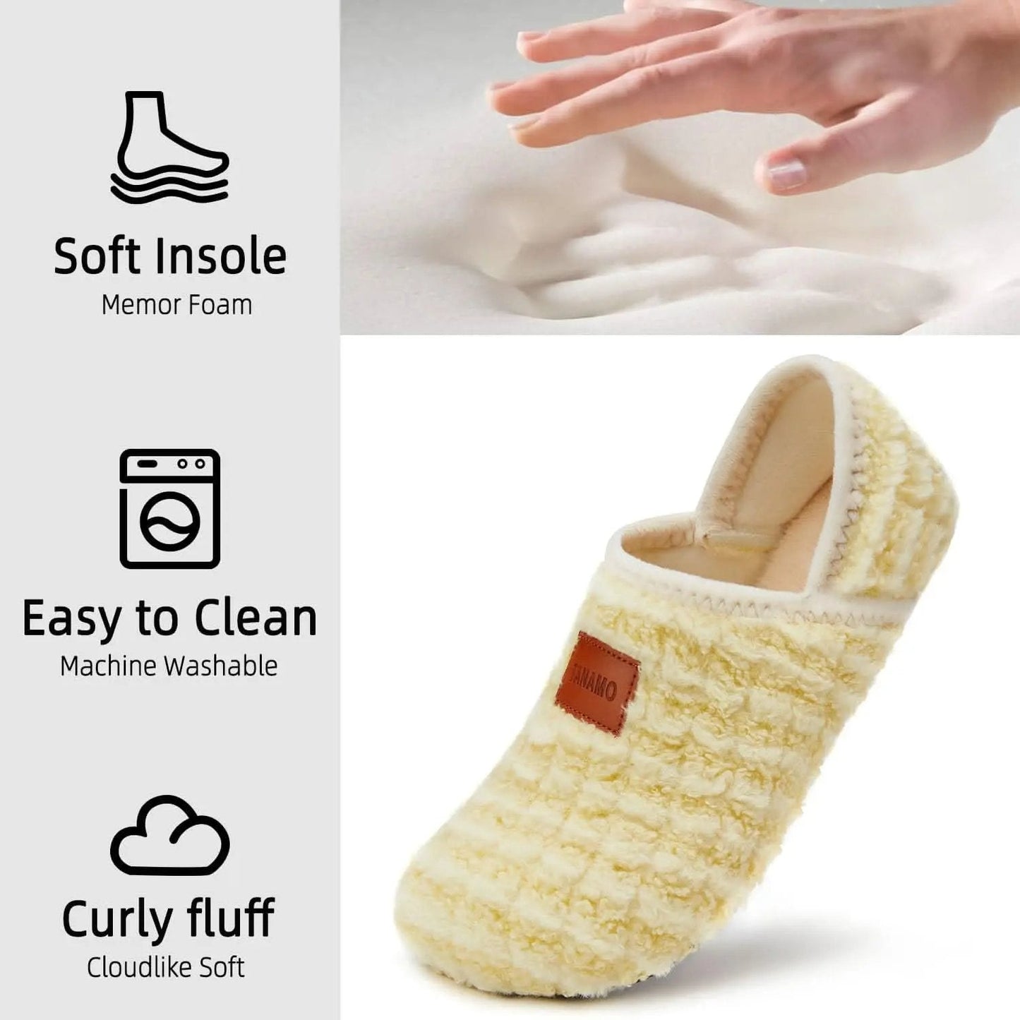 Shoes Love Salve Furry Slippers Women's/Men's Indoor Home, Yoga Socks - Cozy & Comfy