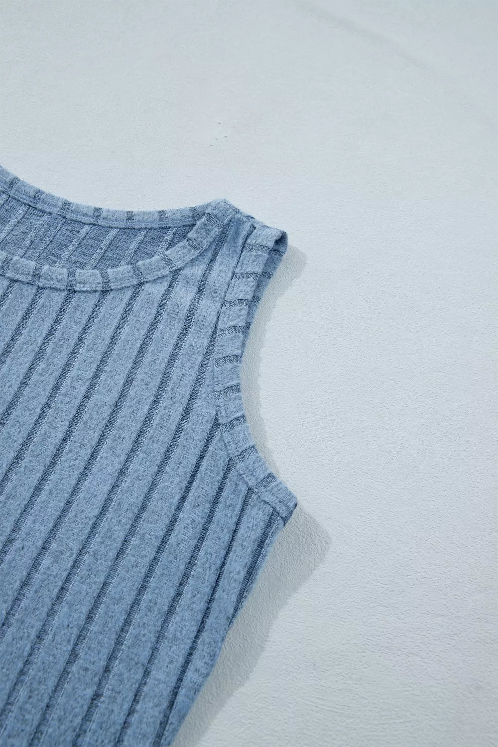 Slim Mineral Wash Ribbed Tank Top