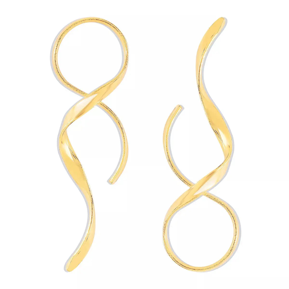 Alloy Spiral Drop Earrings
