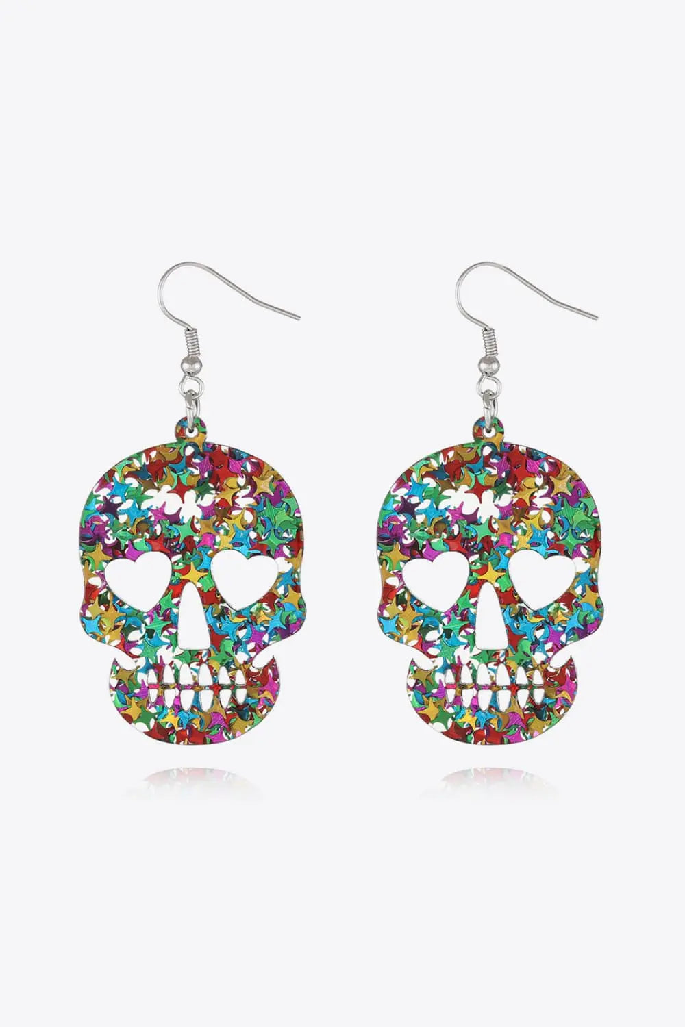 Halloween Skull Acrylic Drop Earrings