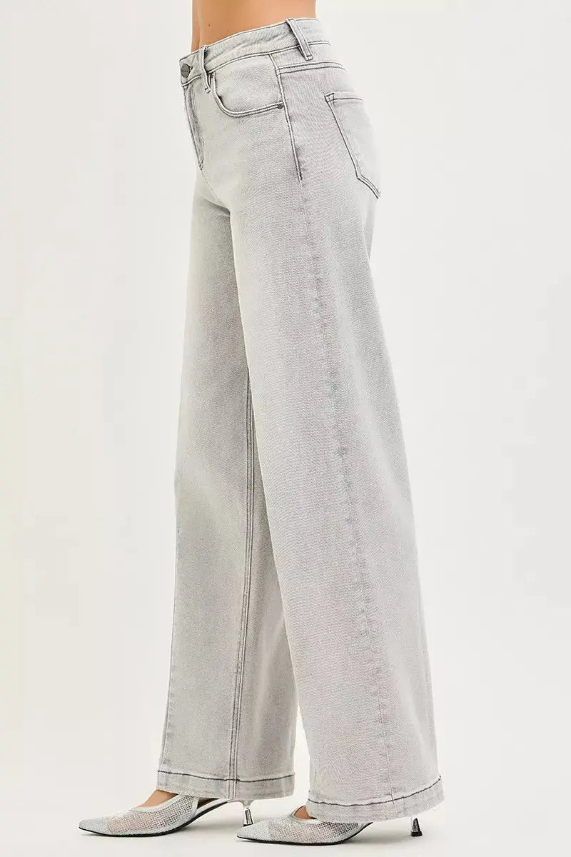 RISEN Jeans - Slouchy Baggy Jeans with Contrast Stitching