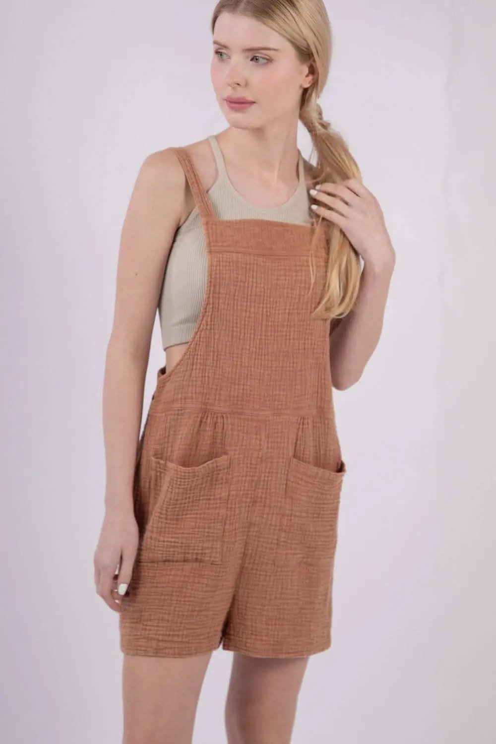 Accessories Trendsi Gauze Overalls Women's Casual Jumpsuit Pockets Lightweight