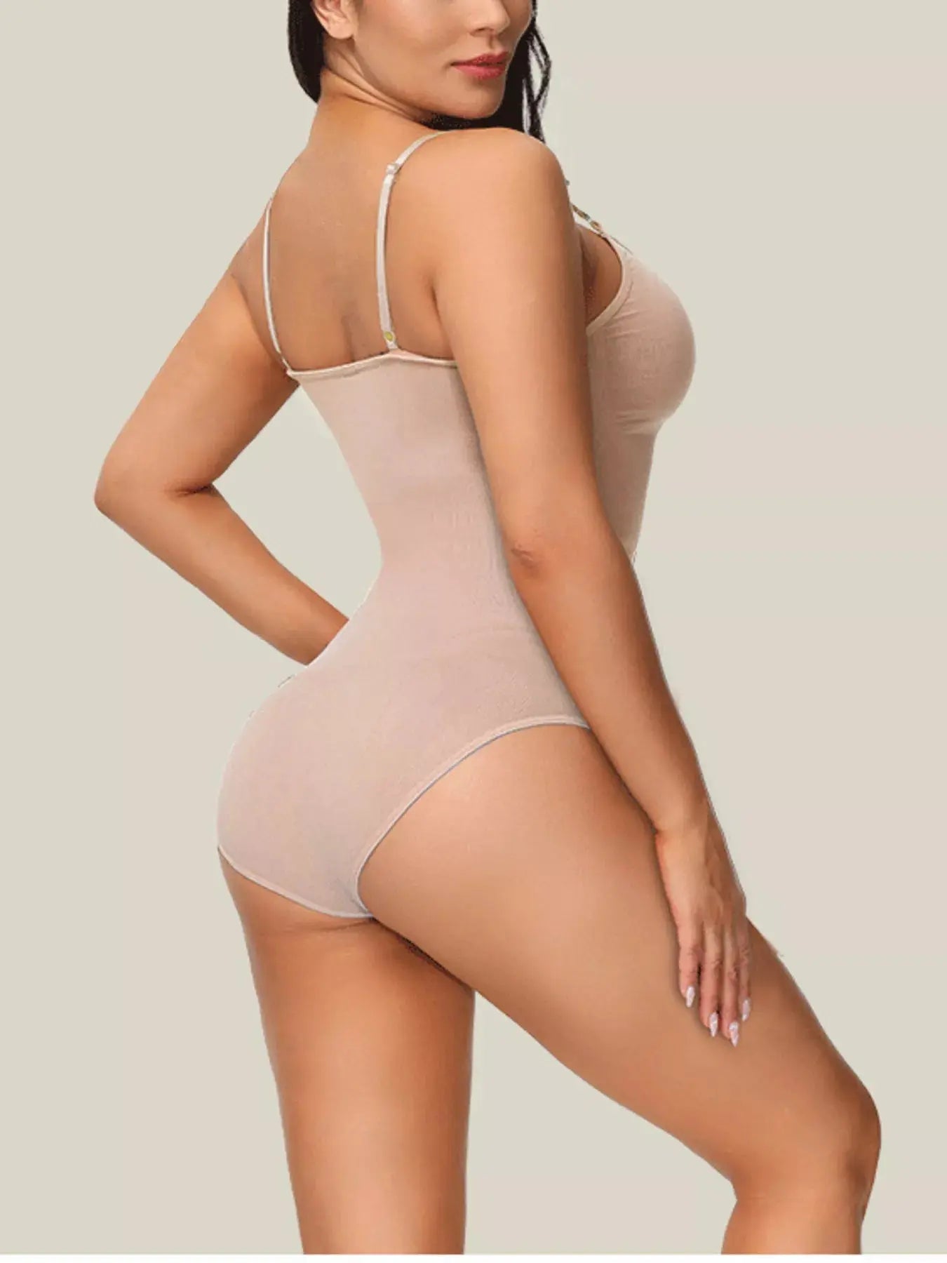 Full Size Shaping Scoop Neck Seamless Bodysuit