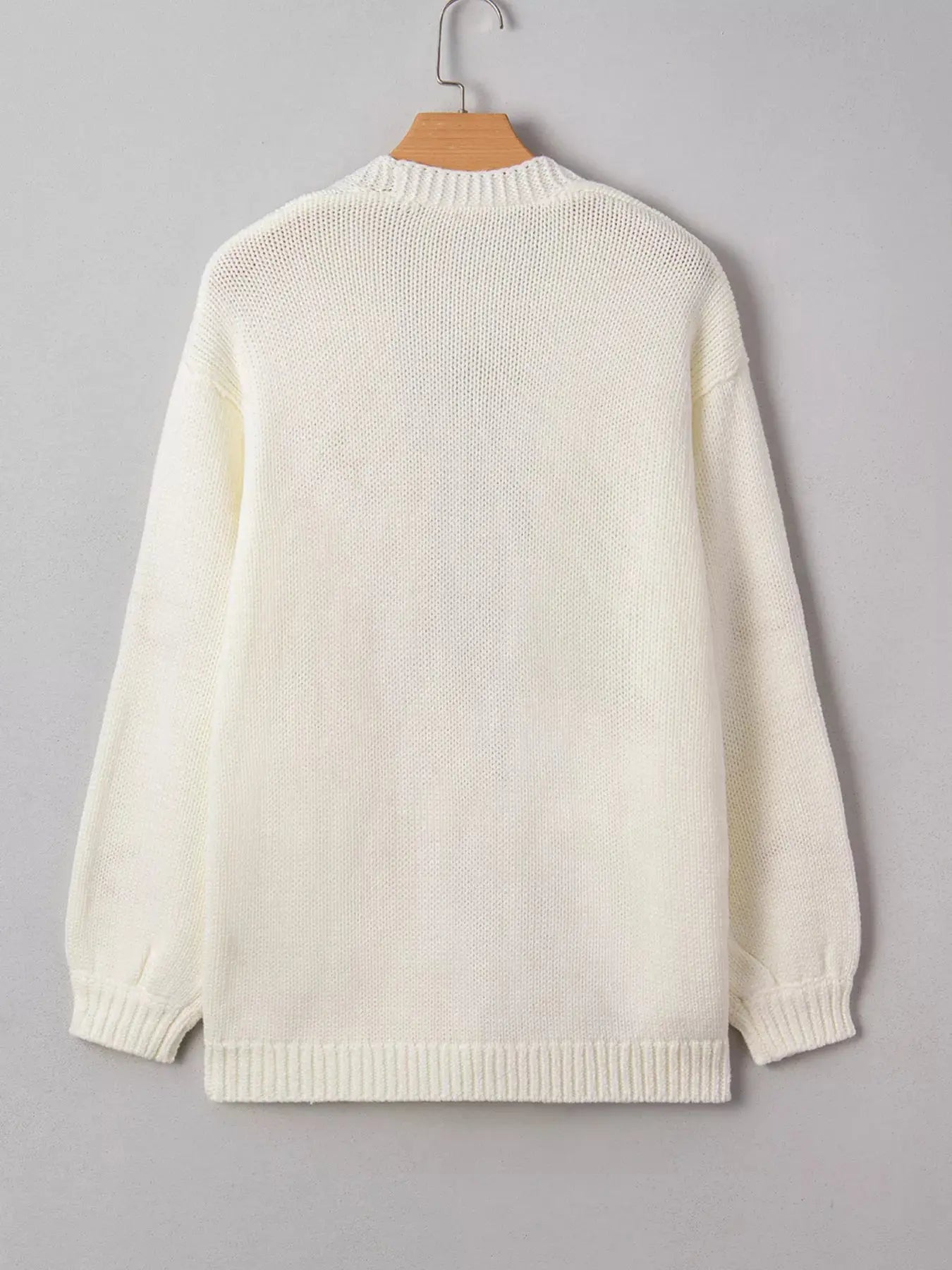 Halloween Pumpkin Embroidered Knit Cardigan