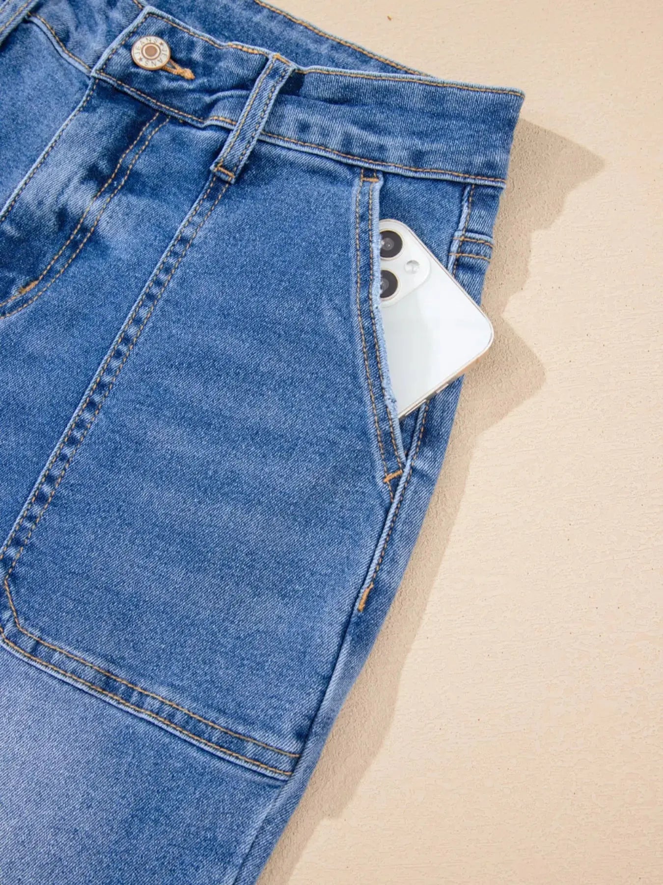 High Waisted Wide Leg Flare Jeans
