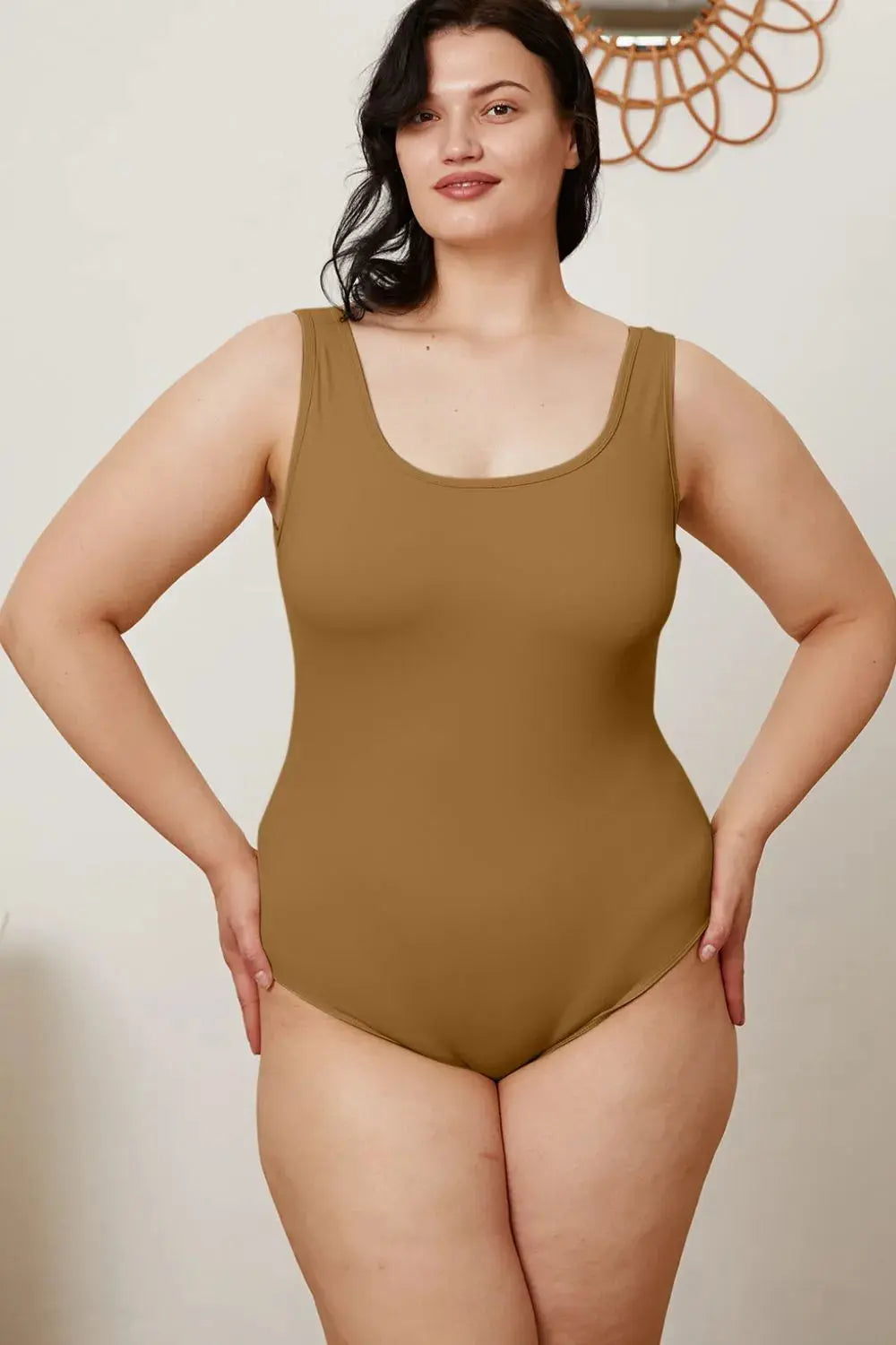 Basic Bae Full Size Square Neck Womens Sleeveless Bodysuit