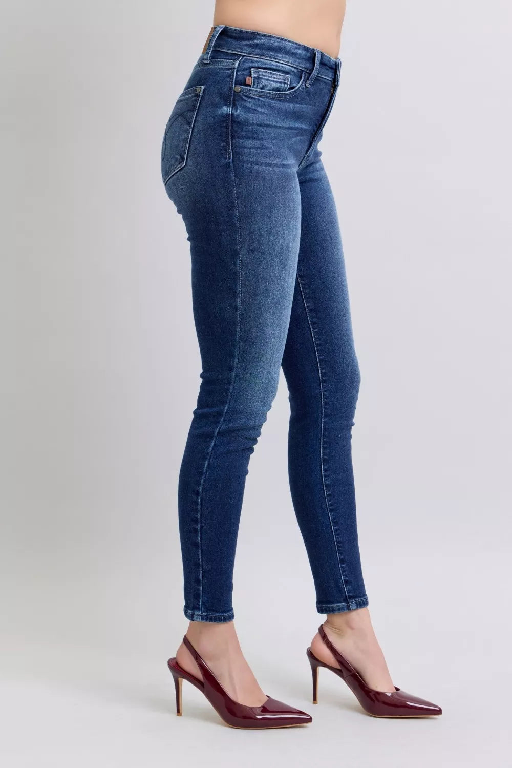 Judy Blue Full Size Washed Thermal Skinny Jeans