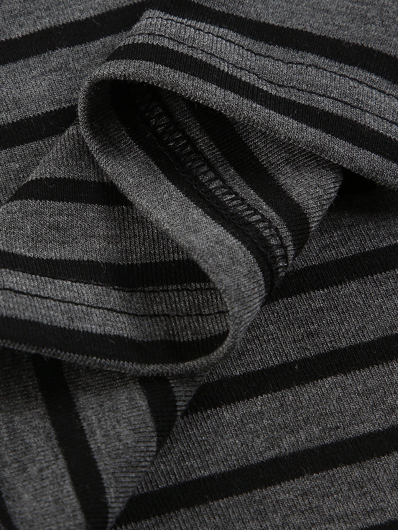 Striped Long Sleeve Boat Neck T Shirt