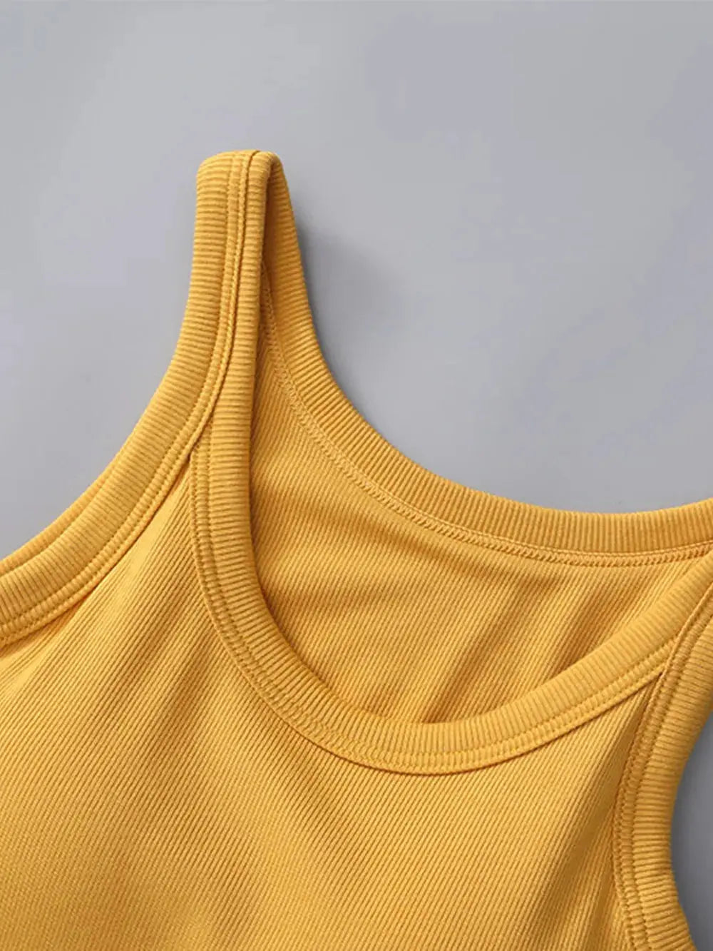 Round Neck Tank Top with Built In Bra