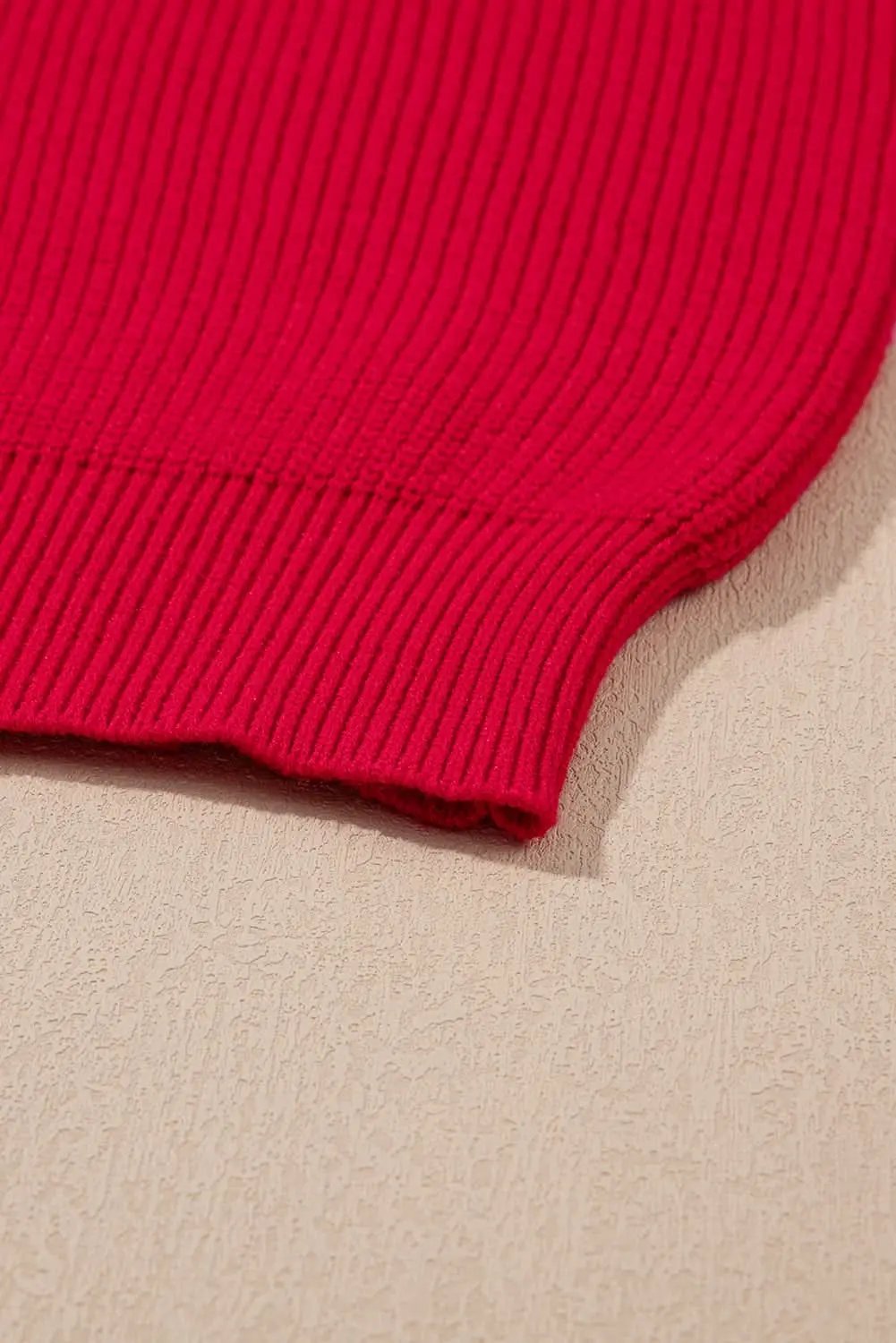 Women's Plus Size Tinsel Sweater - Racing Red Holiday Festive
