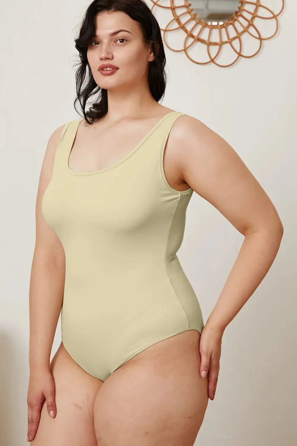 Basic Bae Full Size Square Neck Womens Sleeveless Bodysuit