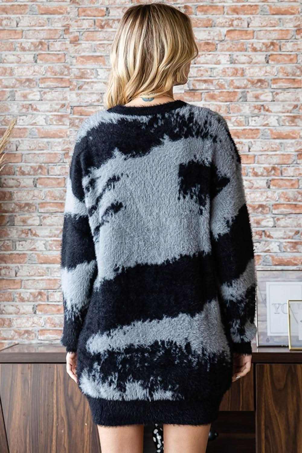Sweaters Trendsi Feather Yarn Sweater Women's Fall/Winter Cozy Warm Knit Top