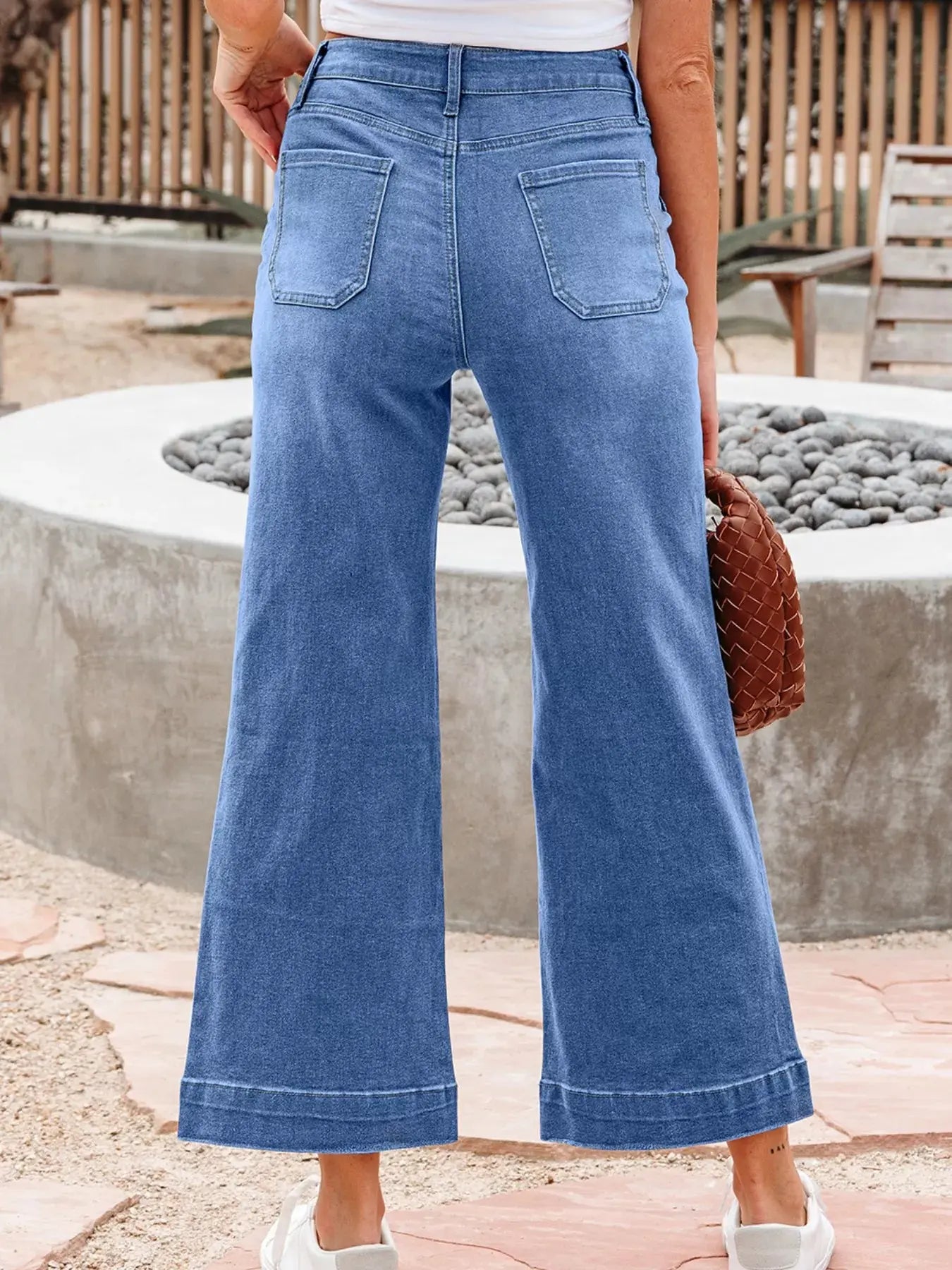 High Waisted Wide Leg Flare Jeans
