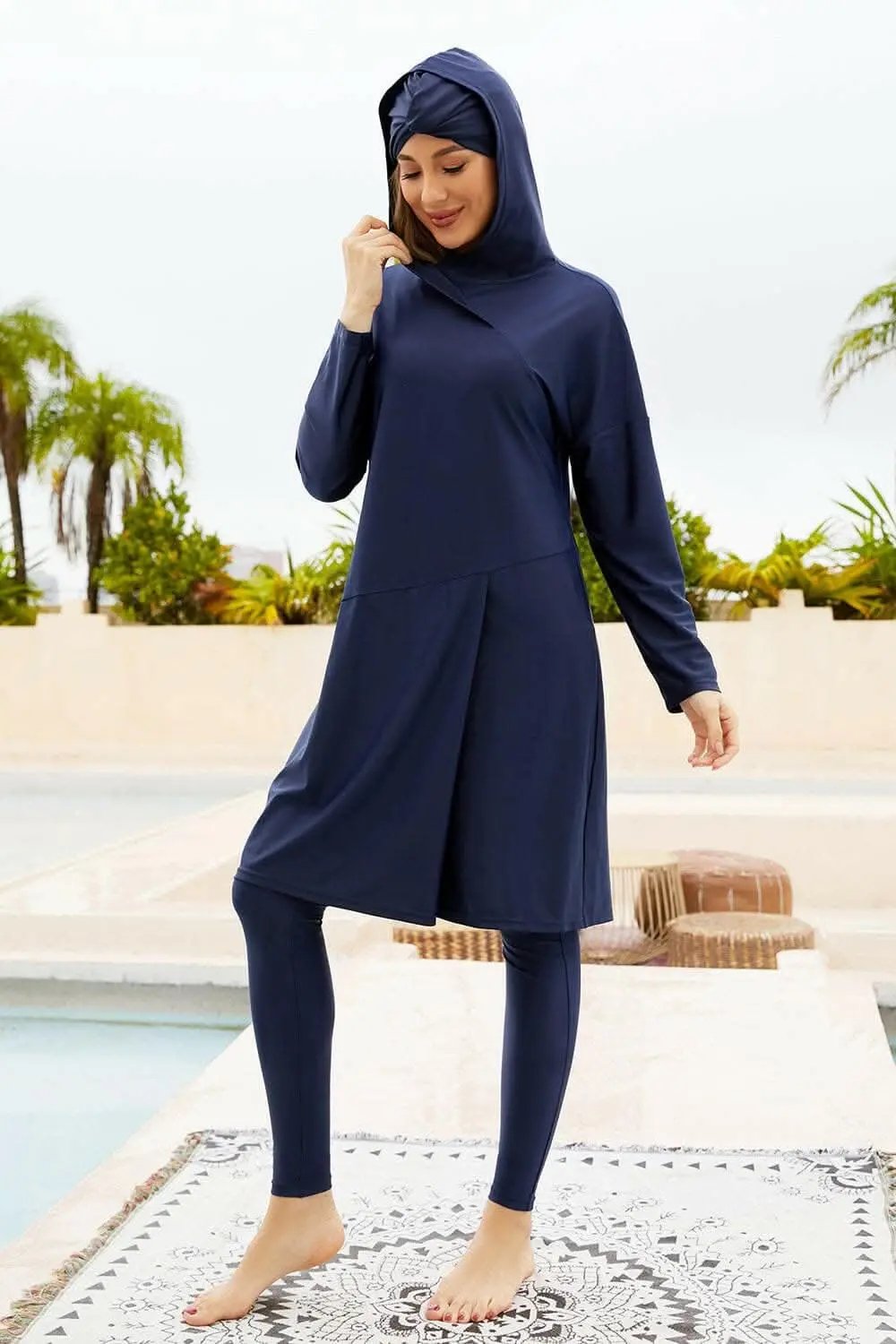 Trendsi Chic swim set with cap & pants