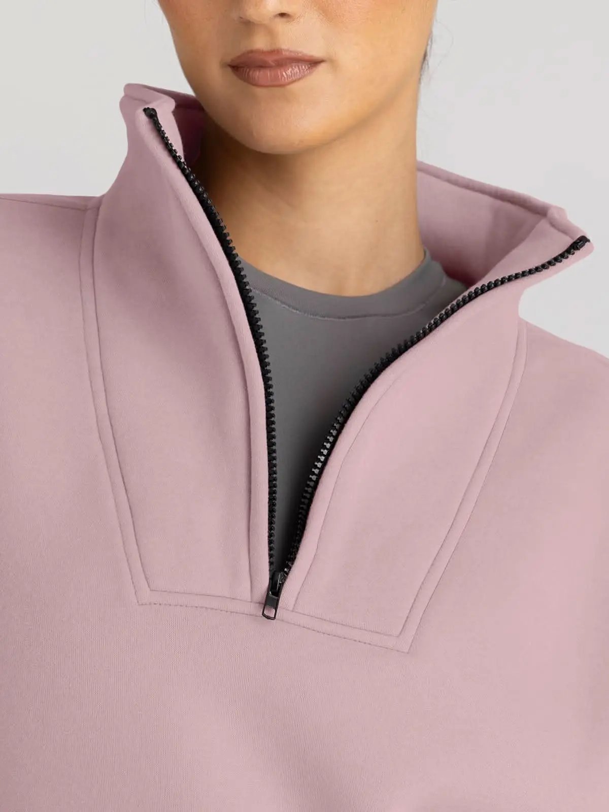 Oversized Half Zip Sweatshirt Cozy by Love Salve