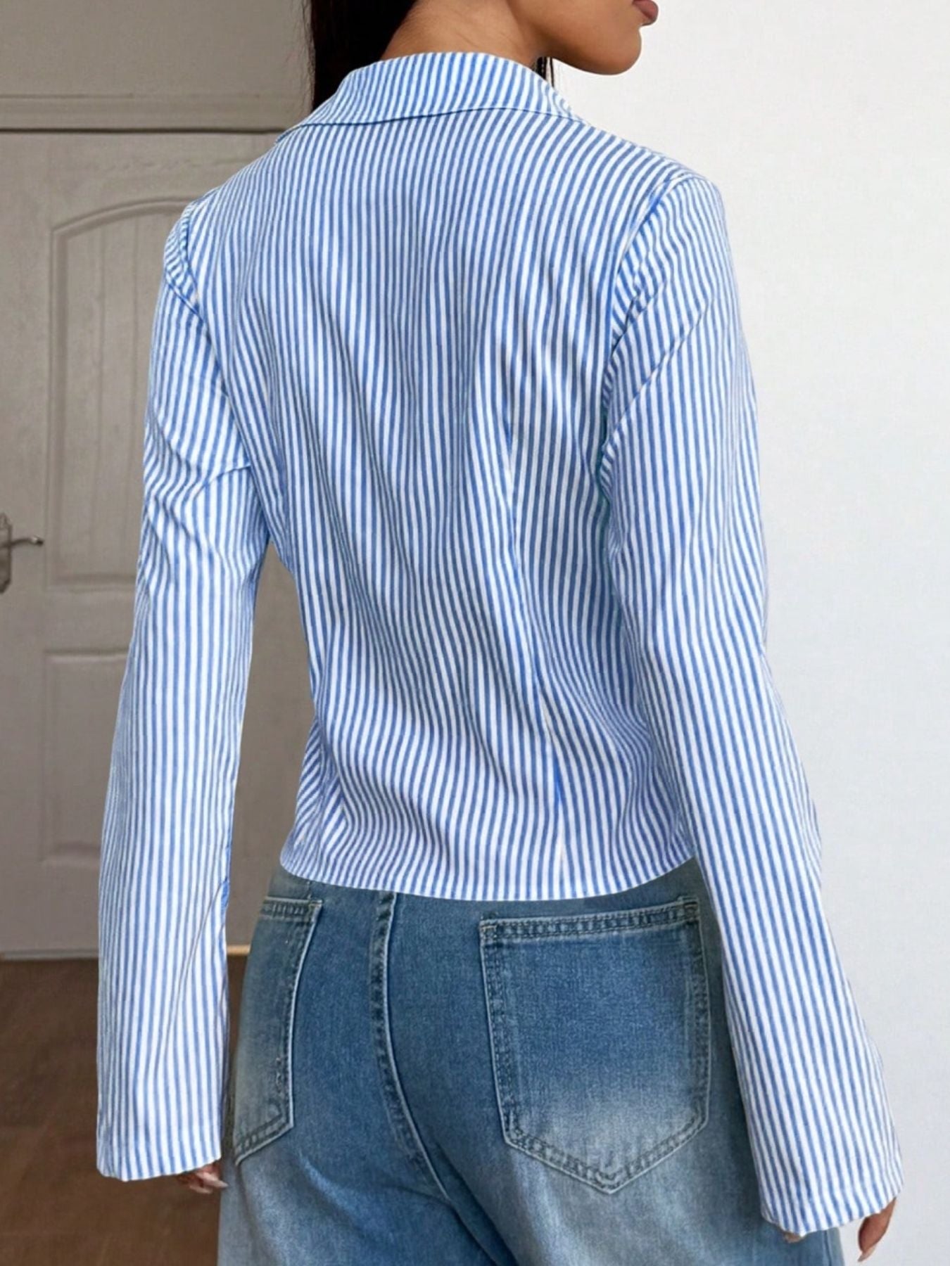 Striped Button Down Slim Fit Shirt