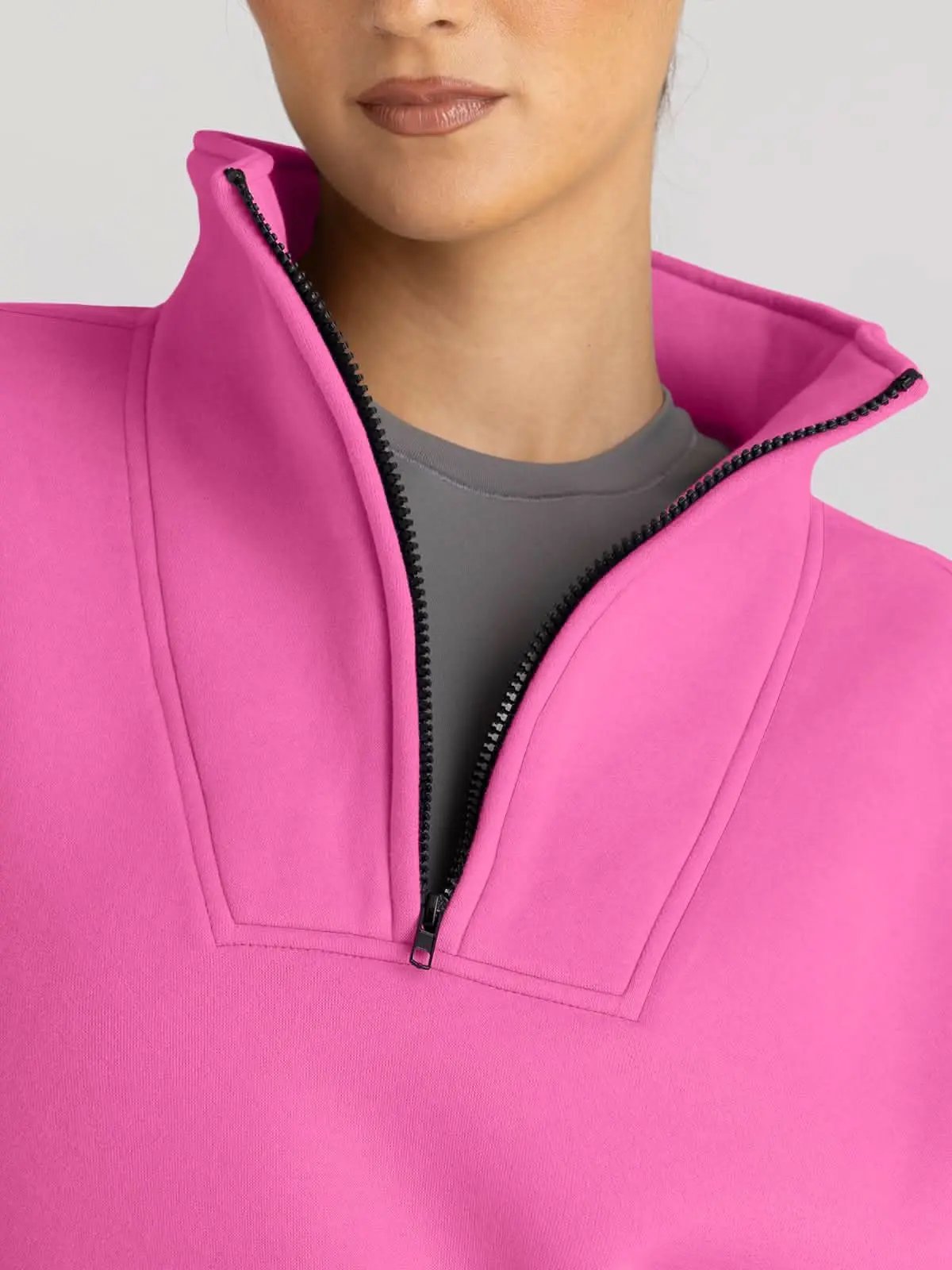 Oversized Half Zip Sweatshirt Cozy by Love Salve
