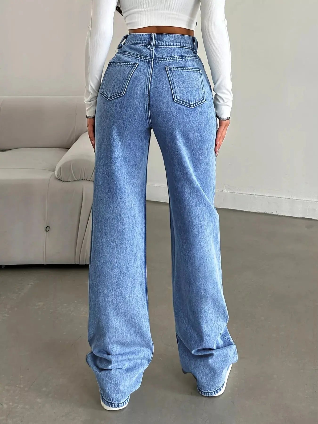 High Waist Wide Leg Jeans