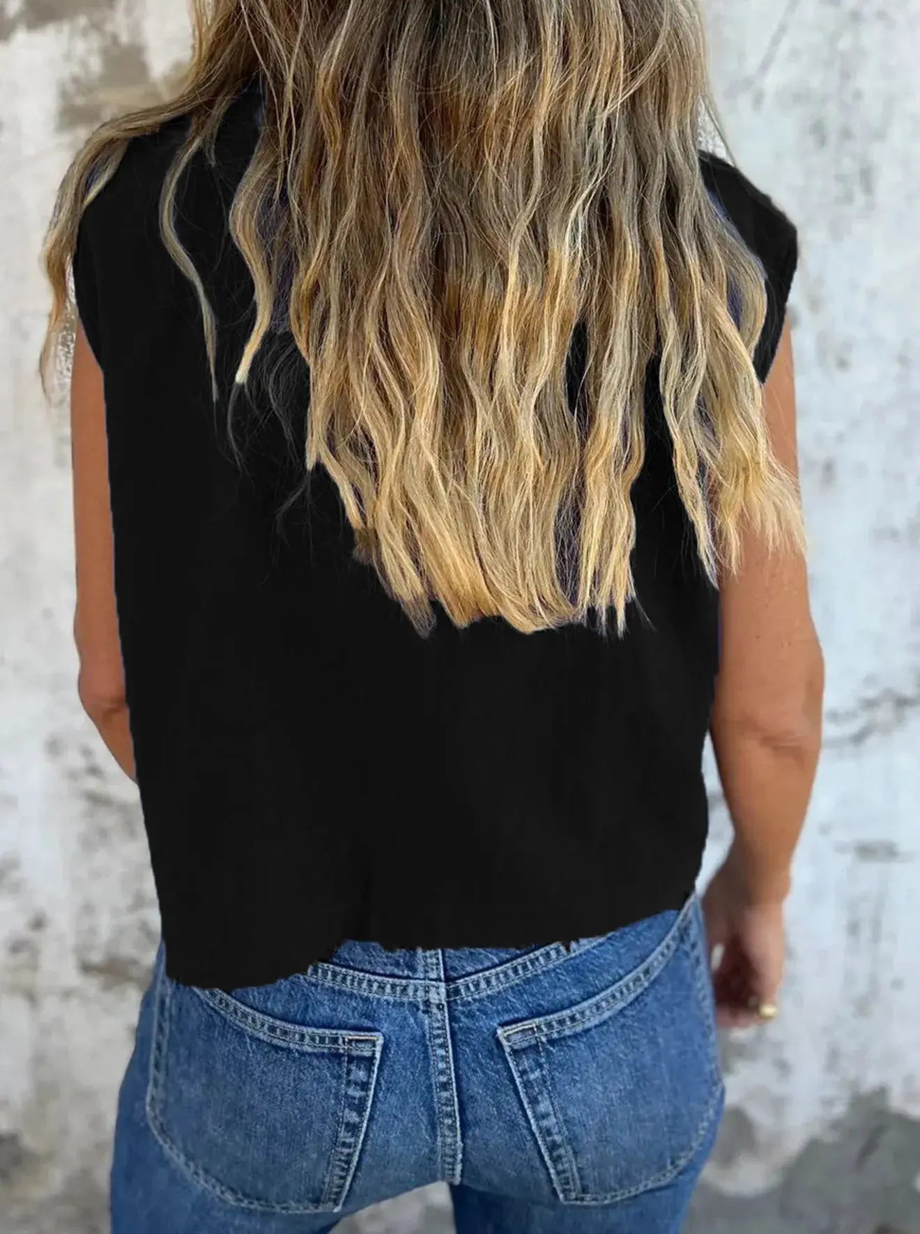 Full Size Cap Sleeve Button Down Linen Shirt
