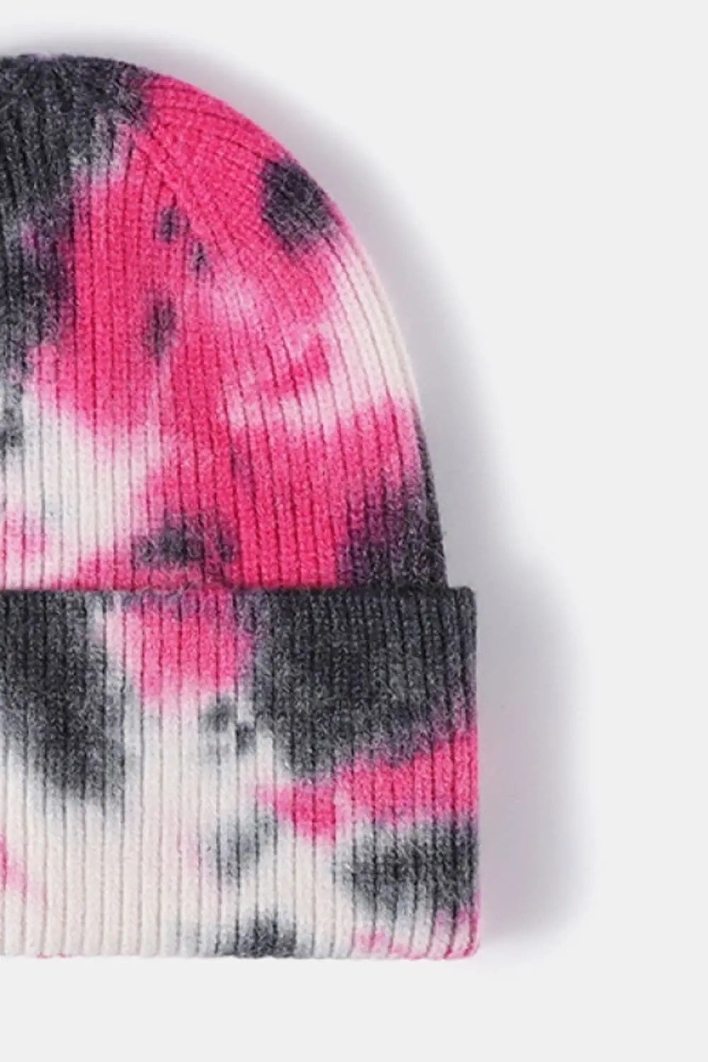 Trendsi Tie-Dye Knit Beanie Hat - Colorful Unisex Winter