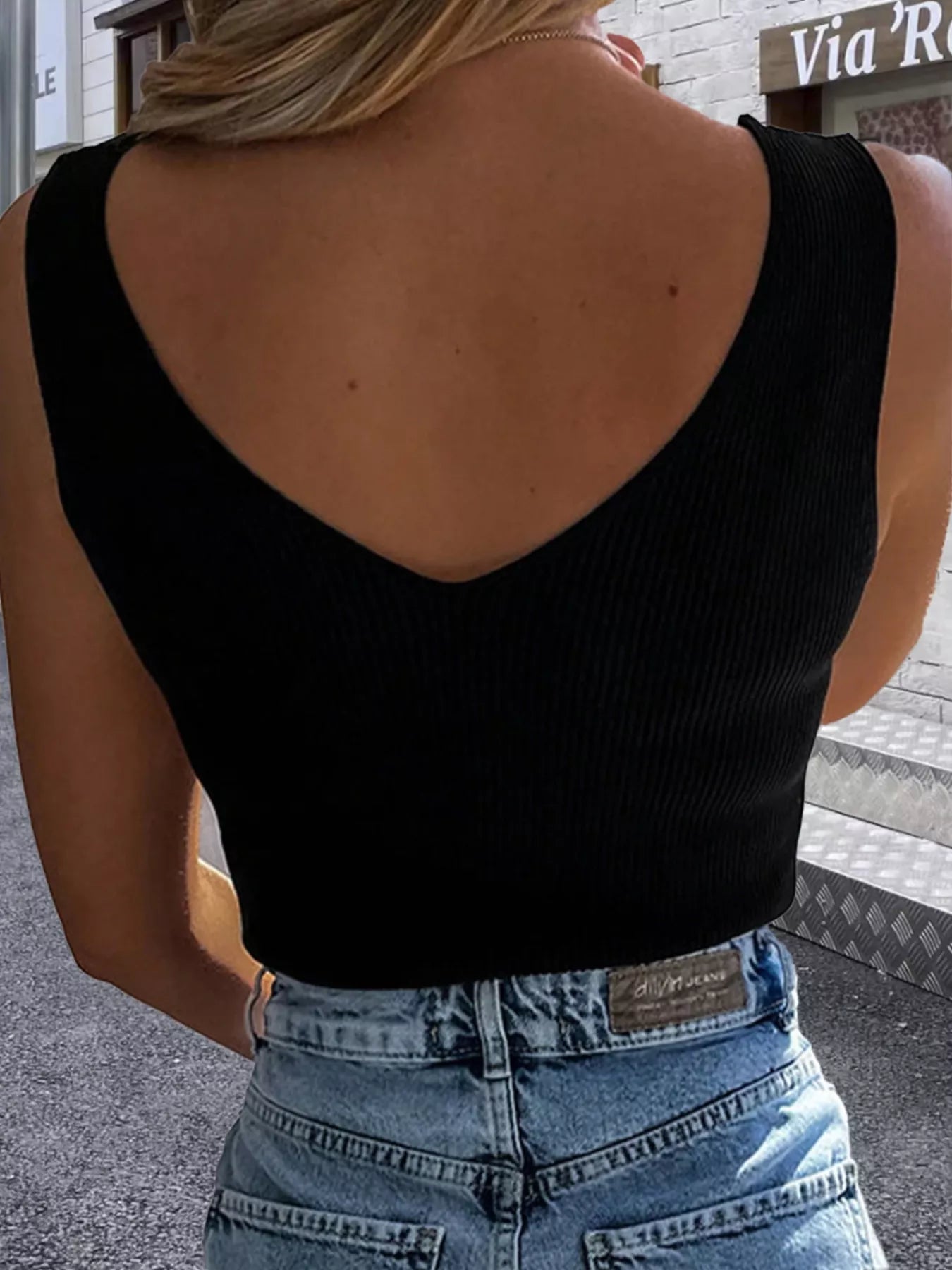 Slim Fit V Neck Tank Top