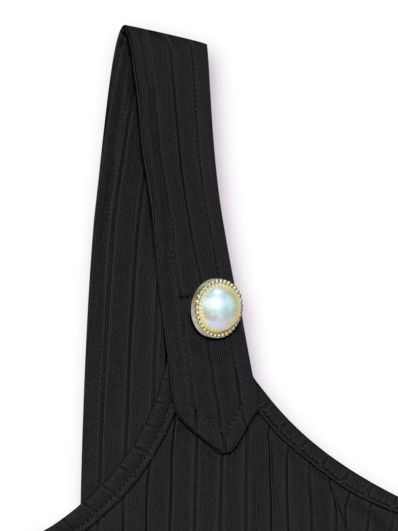 Pearl Detail Scoop Neck Tank Top