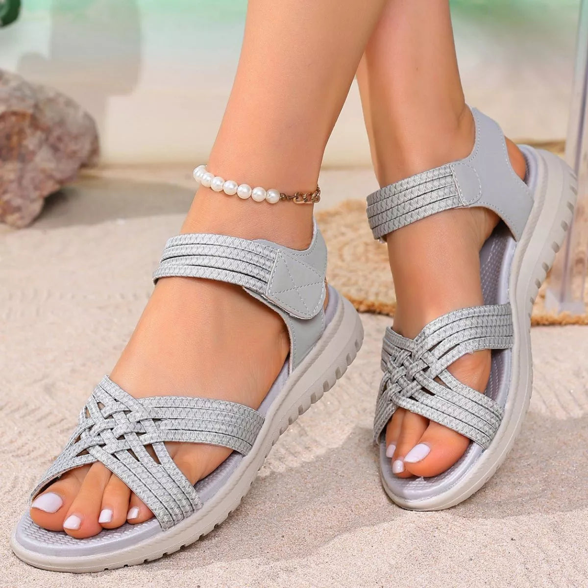 Woven Open Toe Sandals