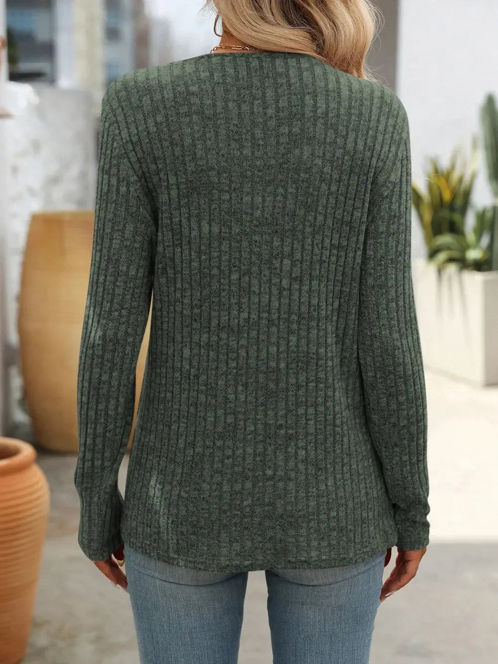 Mandy Square Neck Long Sleeve T Shirt