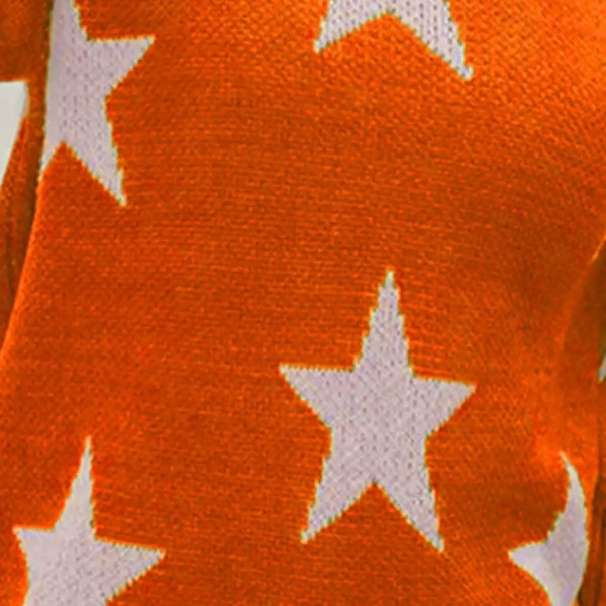 Star Print Acrylic Knit Pullover Sweater by Trendsi
