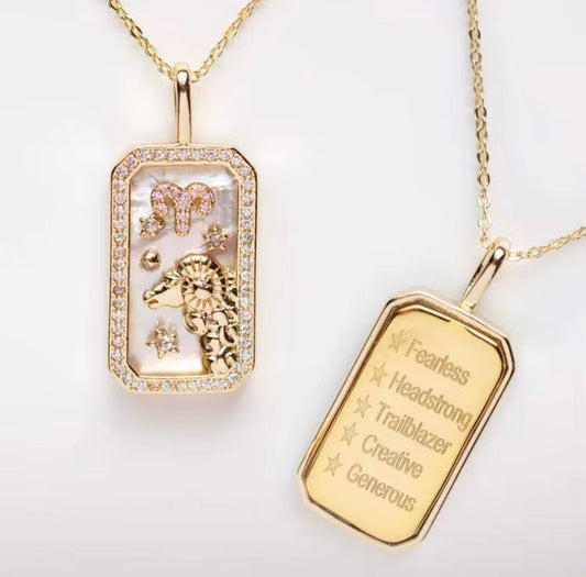 Zodiac Necklace - Double Sides