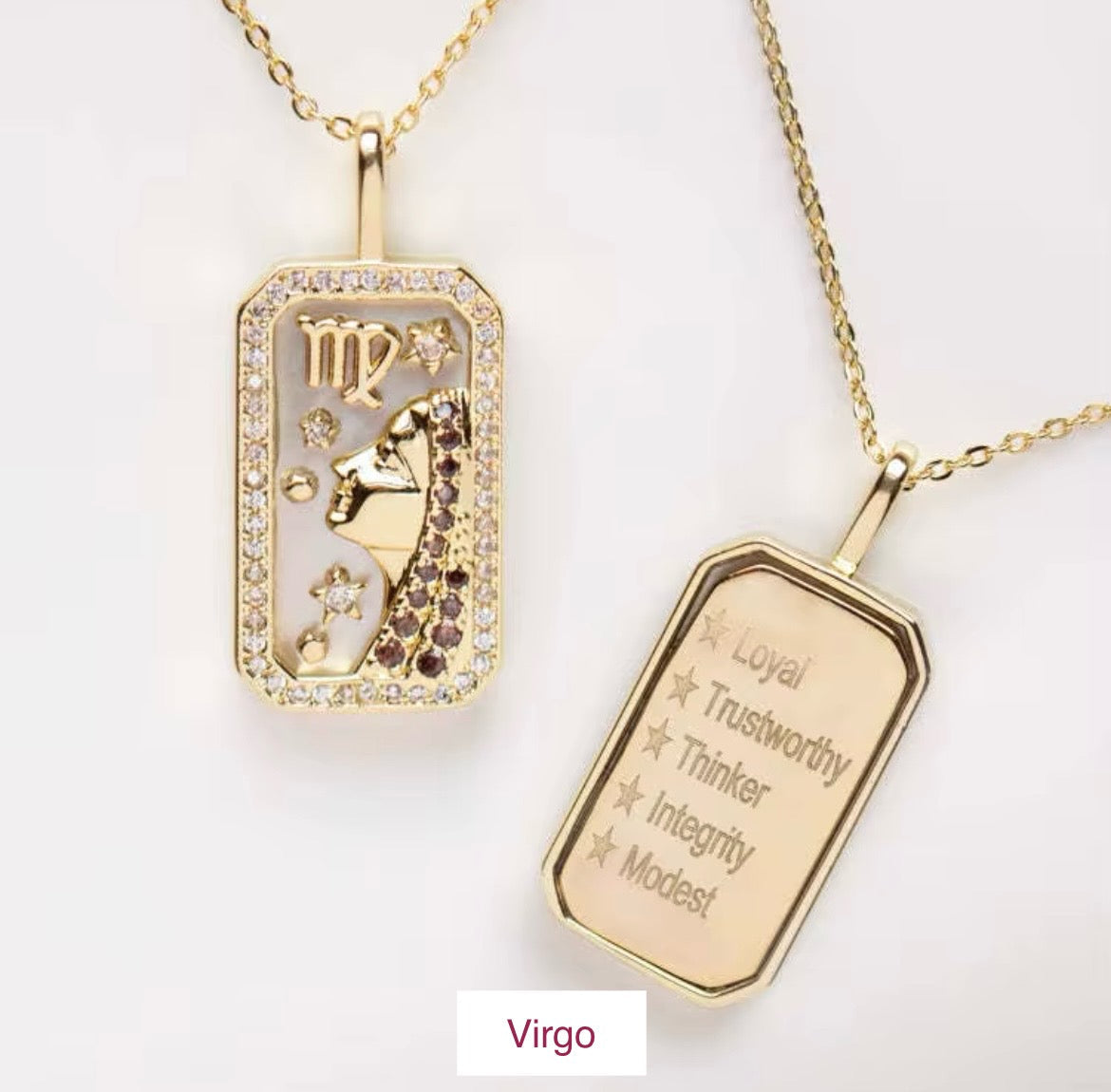 Zodiac Necklace - Double Sides