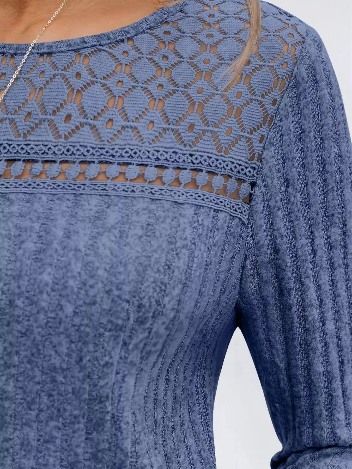 Ribbed Long Sleeve T Shirt