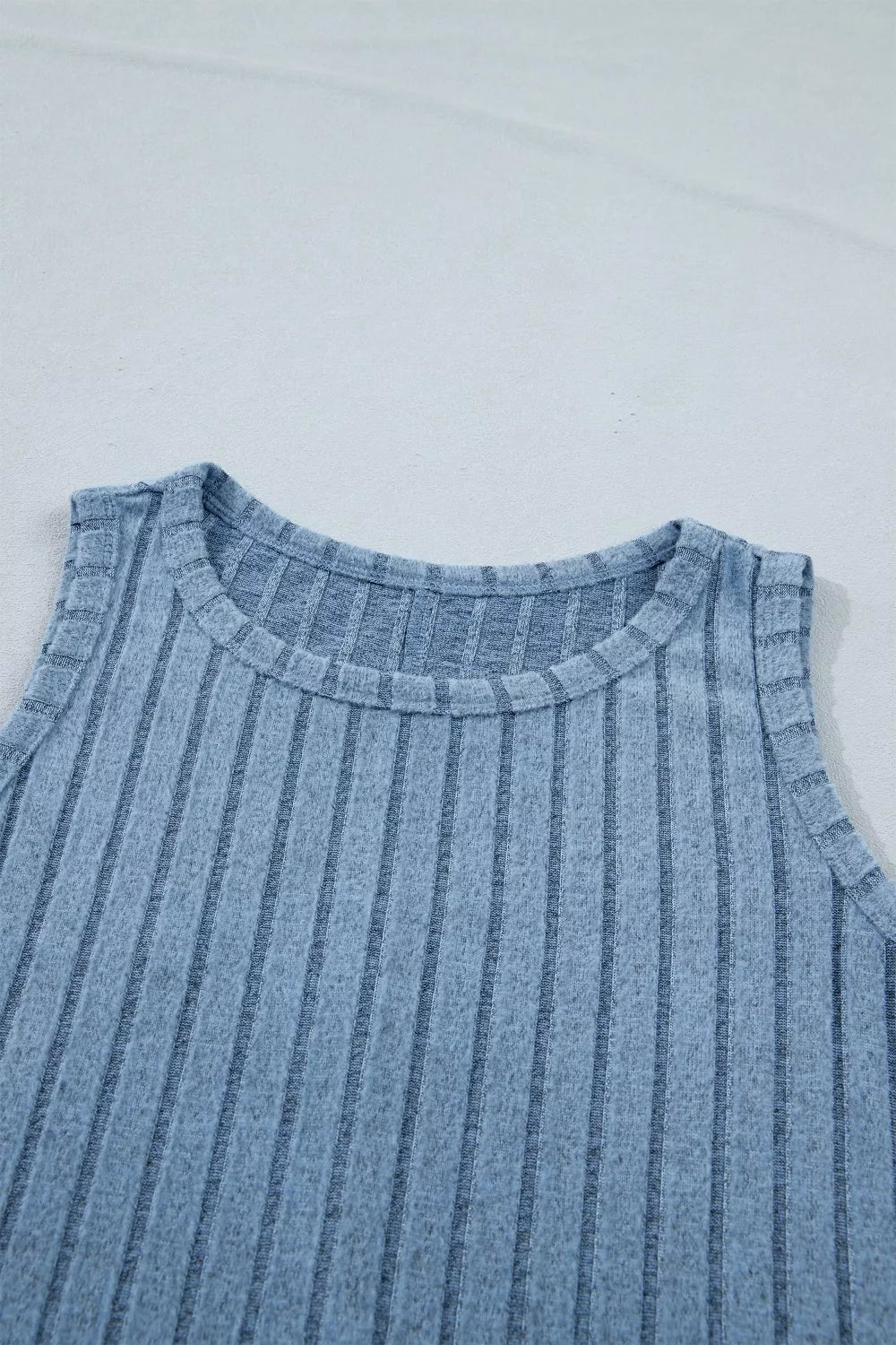 Slim Mineral Wash Ribbed Tank Top