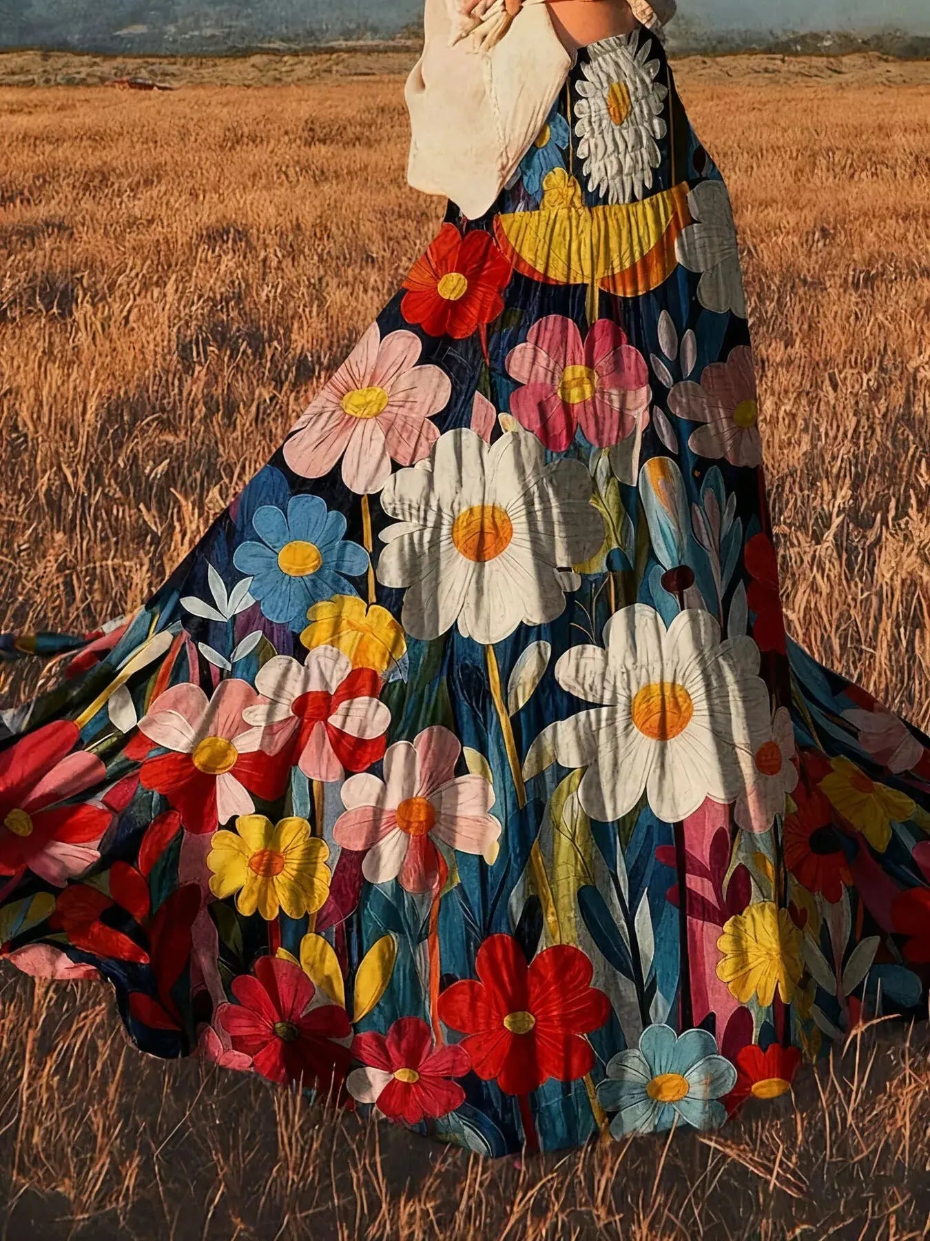 Flowy Floral Maxi Skirt
