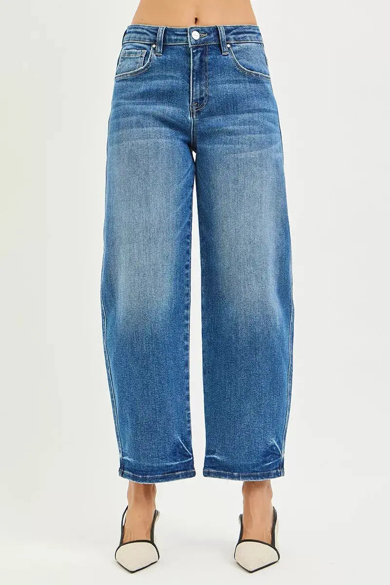RISEN Jeans - Slouchy Cropped Barrel Jeans