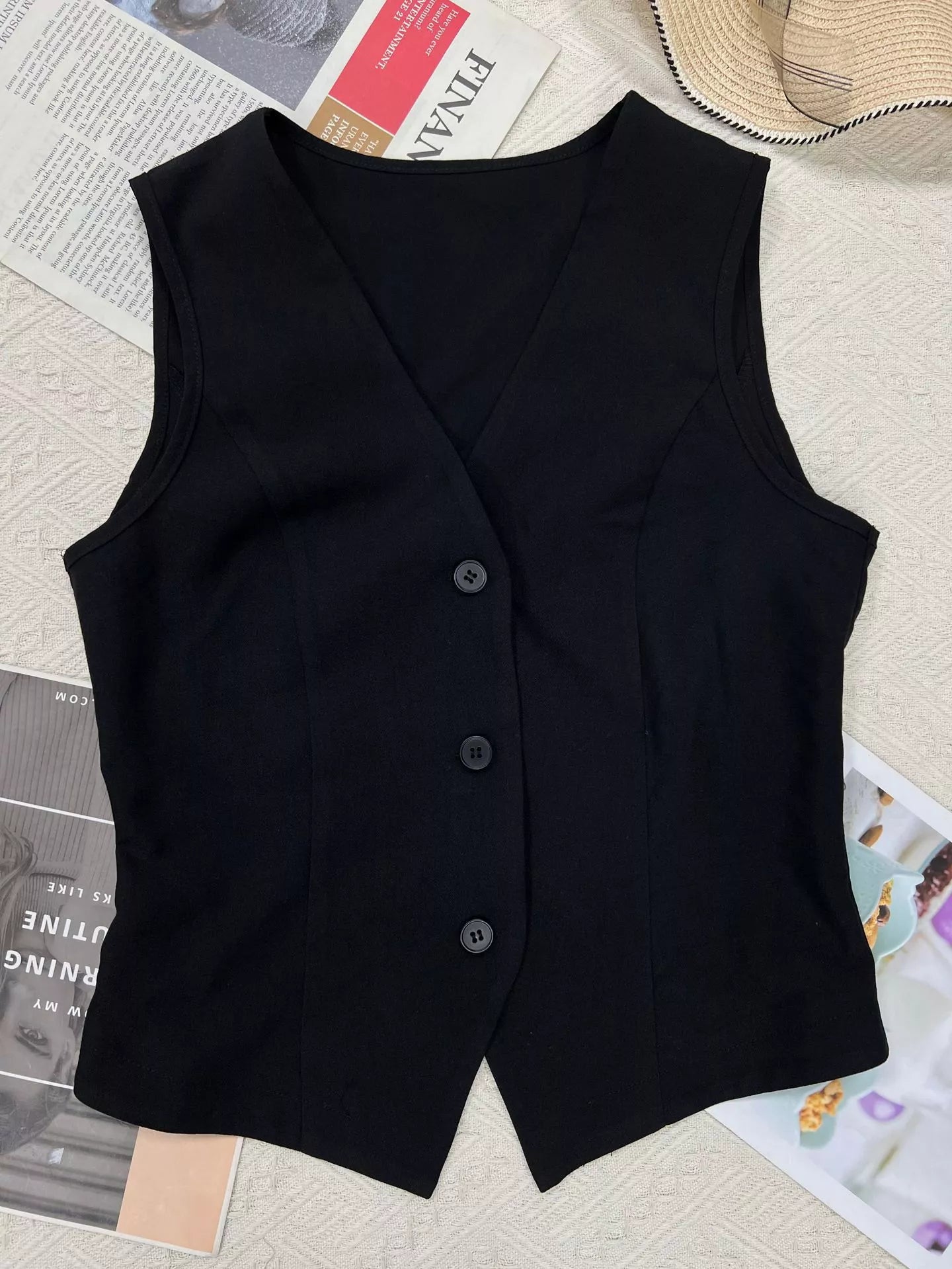 Slim Fit Button Up Vest