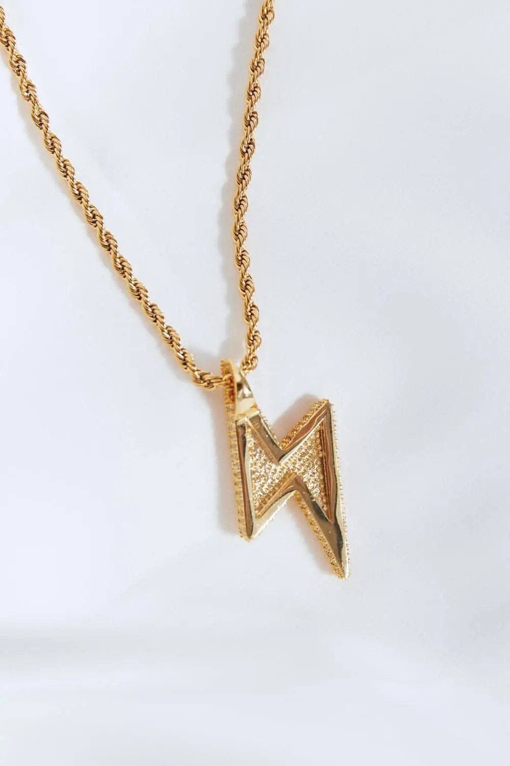 Hats Trendsi Brass Lightning Bolt Necklace