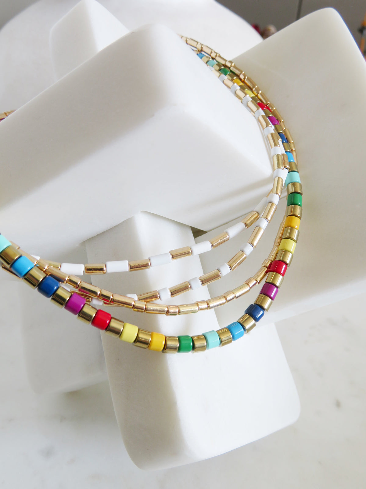 Enamel Tube Necklaces - add charms!