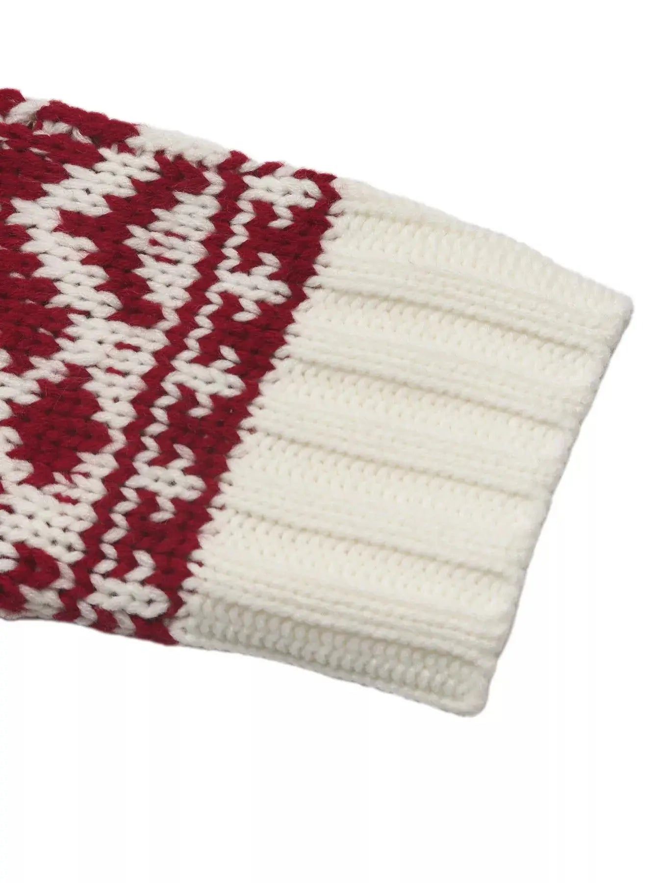 Long Sleeve Cable Knit Christmas Sweater