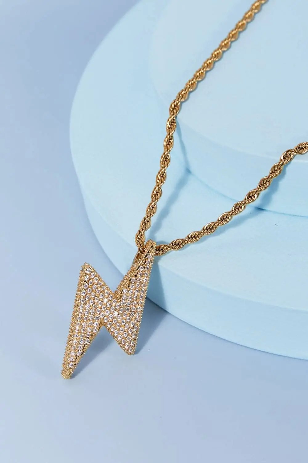 Hats Trendsi Brass Lightning Bolt Necklace