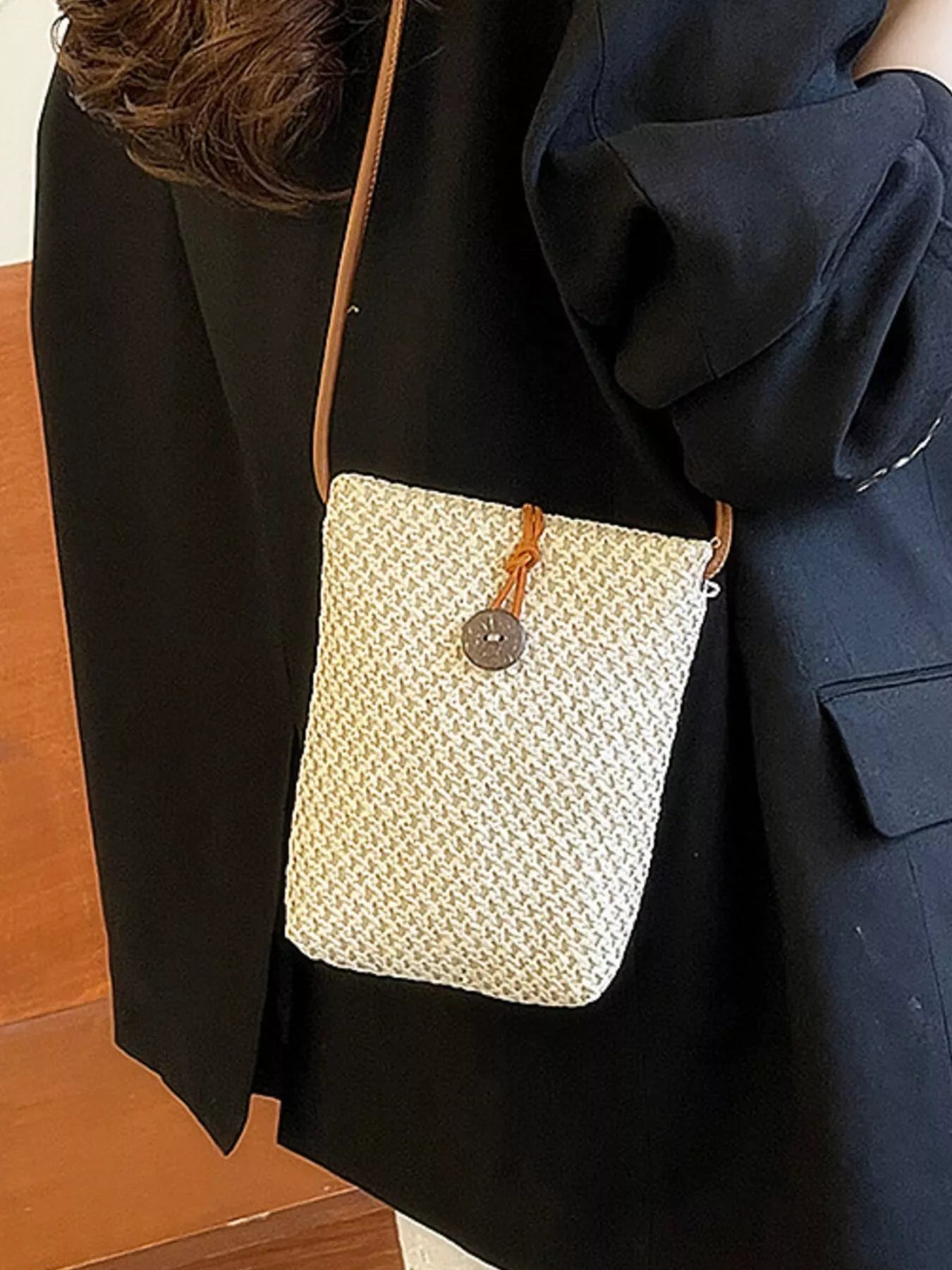 Woven Texture Womens Crossbody Bag