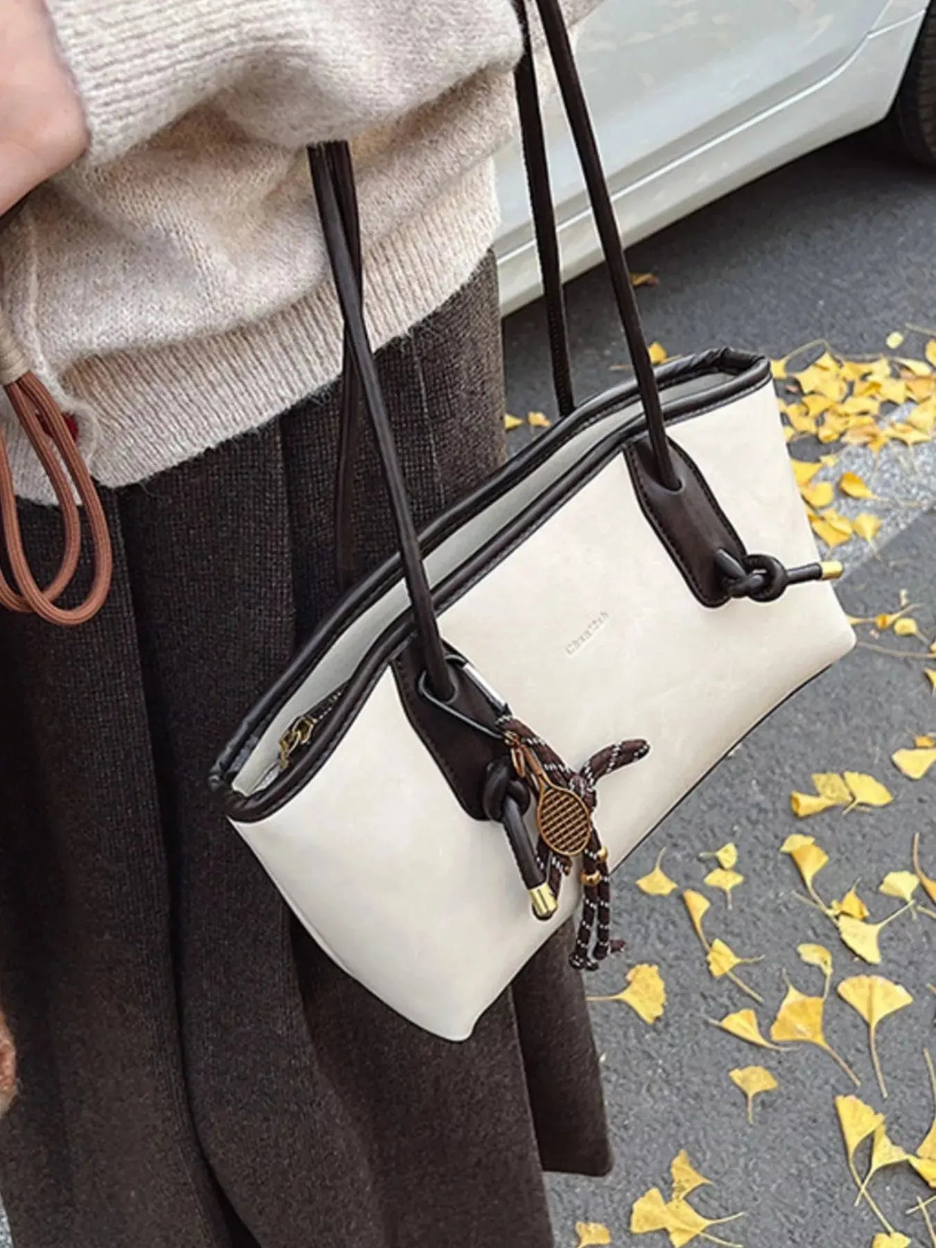 Vintage Style Leather Shoulder Bag