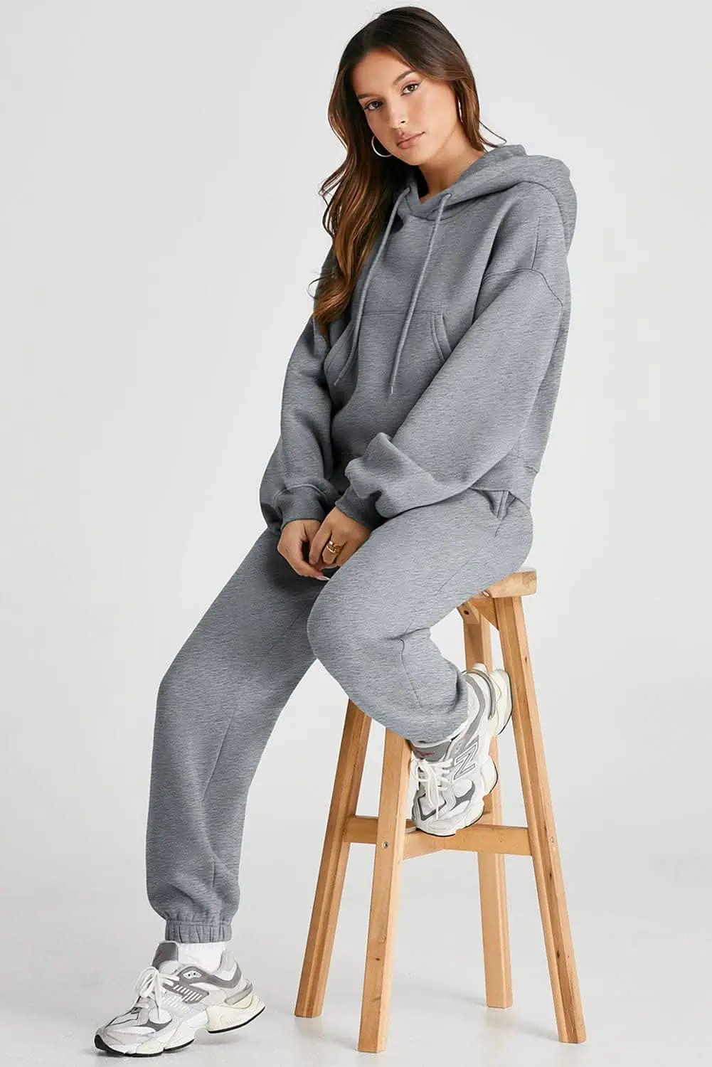 Pants Trendsi Chic hooded top & joggers set