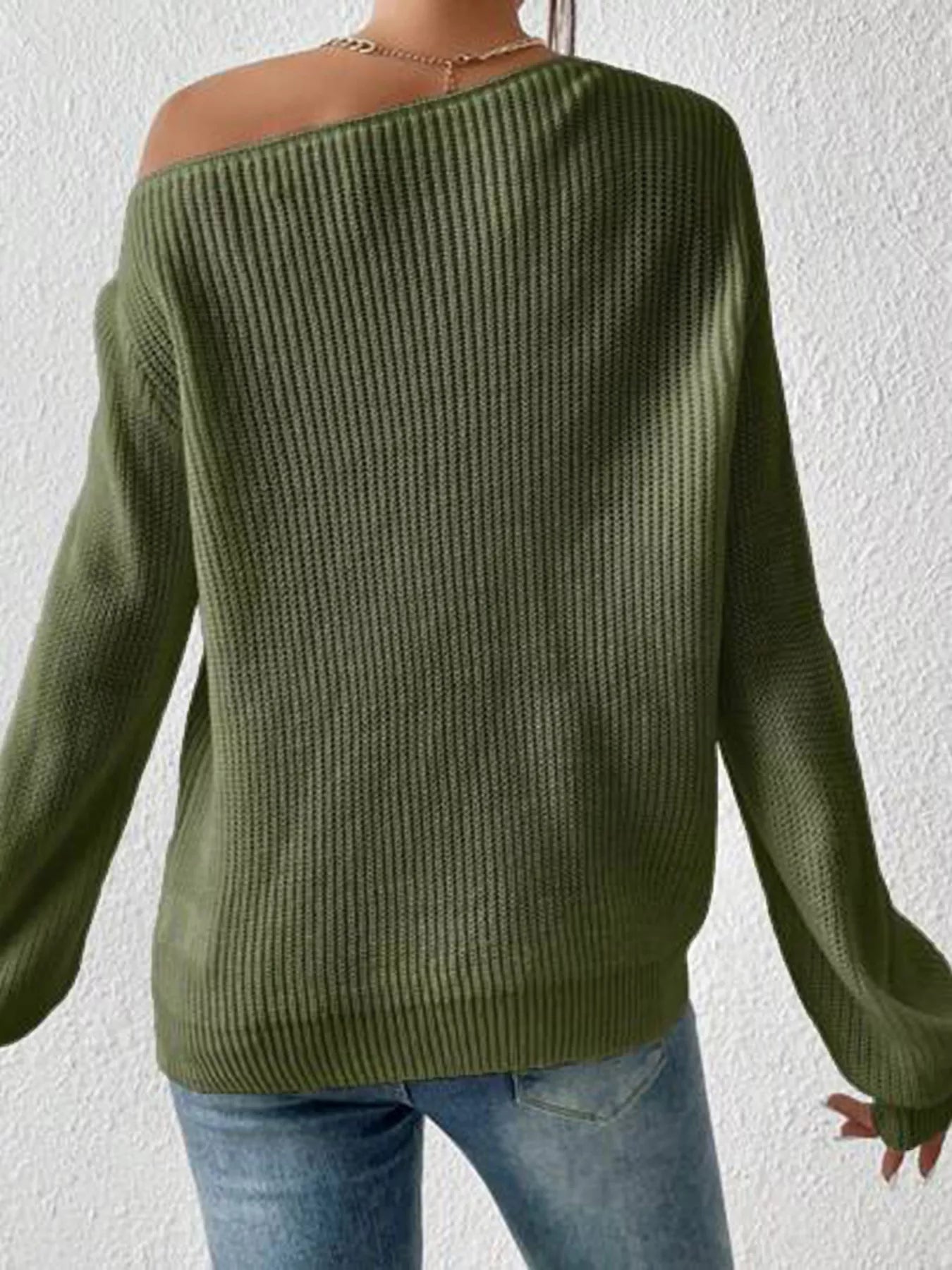 Knit One Shoulder Sweater