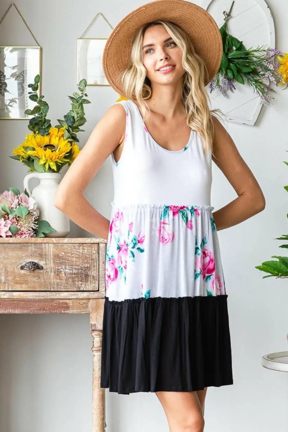 Trendsi Maternity Tiered Frill Midi Dress Ivory