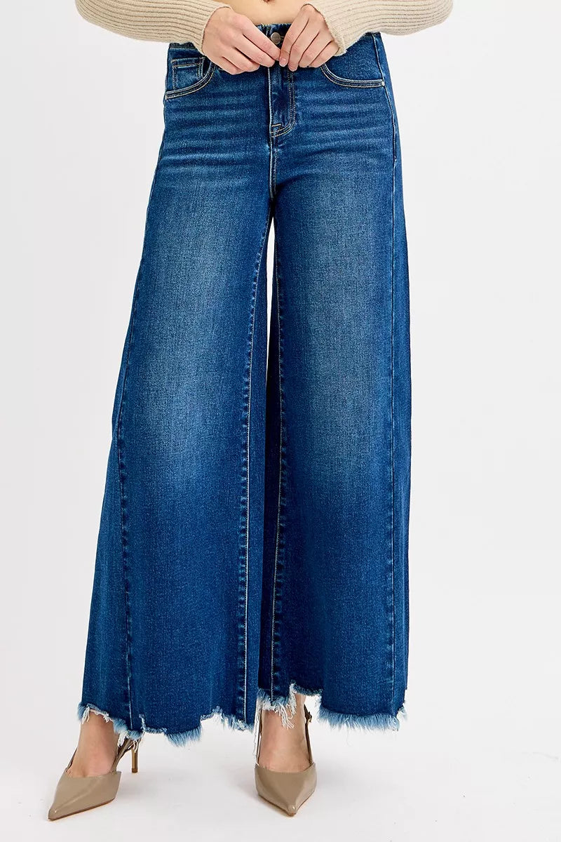 RISEN Jeans - Full Size High Rise Ankle Wide Jeans
