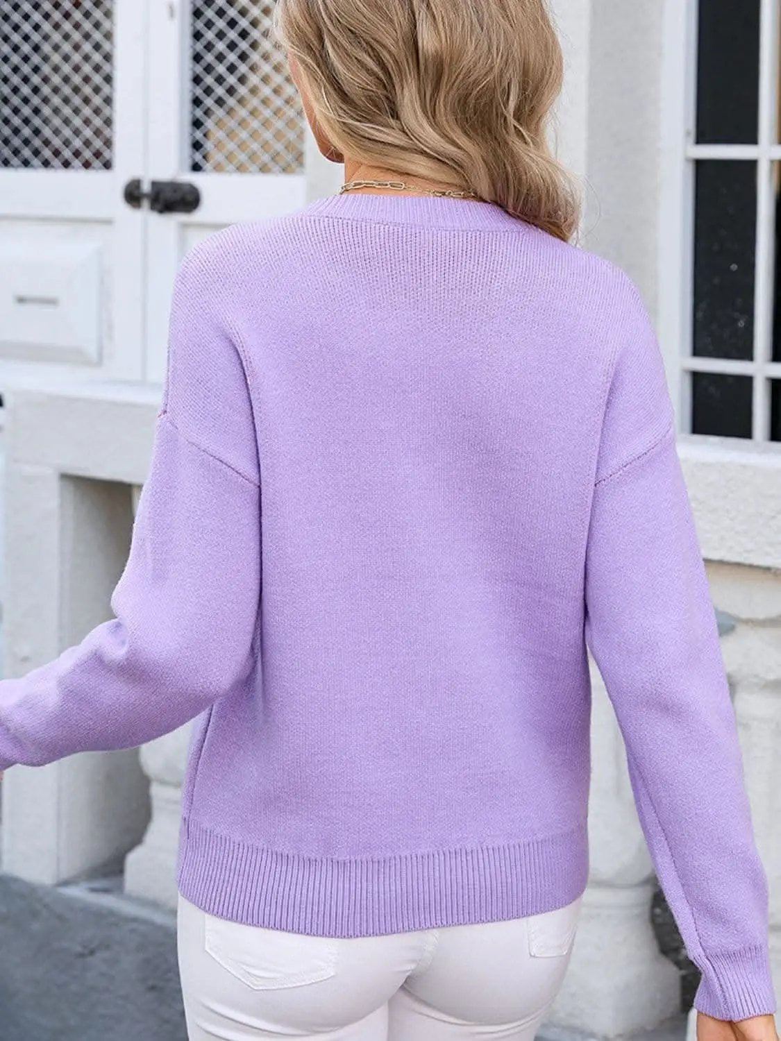 Sweaters Trendsi Chic bow detail long sleeve sweater
