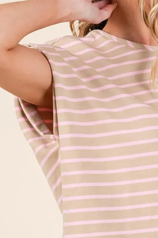 Trendsi Women's Casual Muscle Tee | Striped