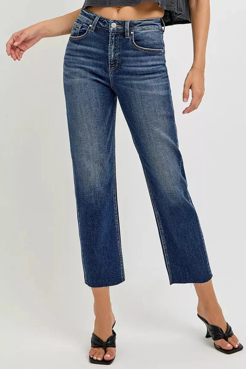 RISEN Jeans - High Rise Slim Barrel Jeans